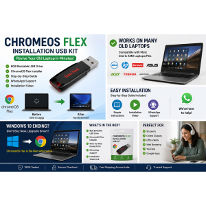 ChromeOS Flex Installation USB Kit for Old Laptops (8GB USB Drive)